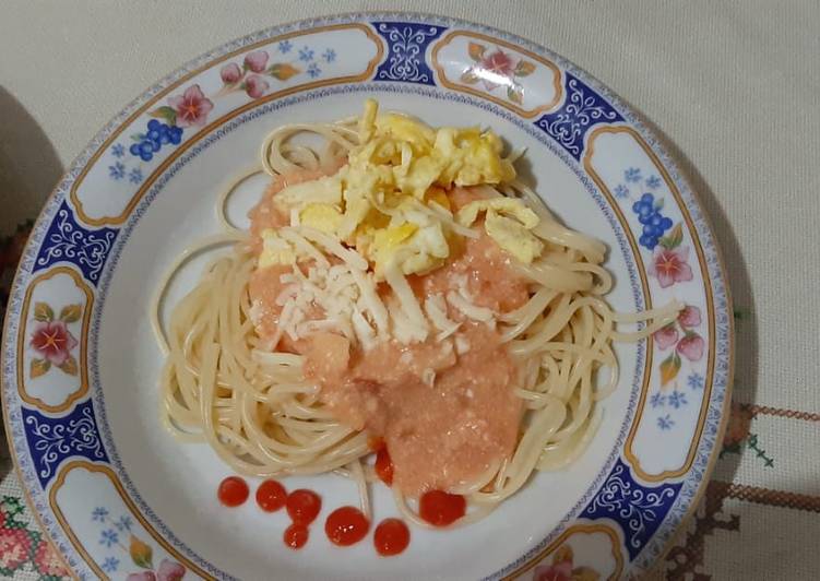 How to Prepare Blends Spaghetti saus tomat creamy
