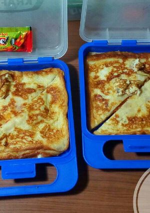 Foto resep Bekal Sekolah Roti Tawar Goreng Lapis Telur
