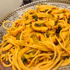 Spaghetti with tomato sauce A picture of Spaghetti with tomato sauce.