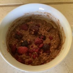 A picture of Baked Oatmeal (use microwave).