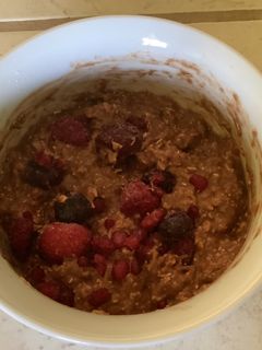 A picture of Baked Oatmeal (use microwave).