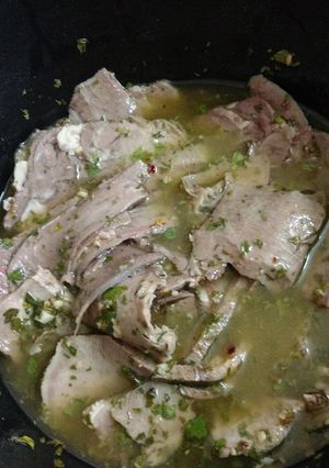 Una foto de Lengua a la vinagreta