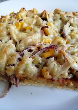 Gyros húsos házi pizza 🍕 recept fotója