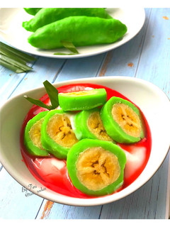 Foto resep Es pisang Ijo khas Makassar