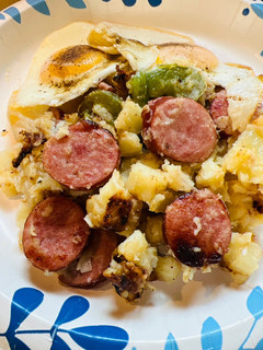 A picture of Hash Brown Sausage Hash.