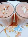 Healthy delicious muskmelon and watermelon dry fruits smoothie