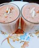Healthy delicious muskmelon and watermelon dry fruits smoothie
