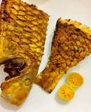 Cá mó xanh nướng than