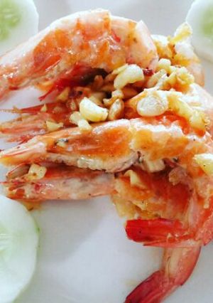Foto resep Garlic prawn