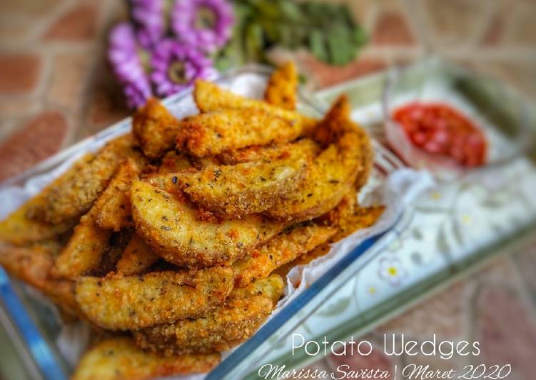 Resep 21. Potato Wedges Anti Gagal