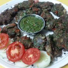 A picture of Kuttu  ke atte ke pakode.
