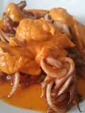 Patas de calamar con sofrito