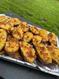 Smoked twice baked potatoes