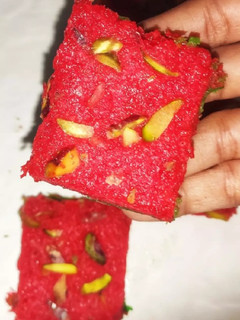 A picture of Pretty Pink Apple Coconut Square.