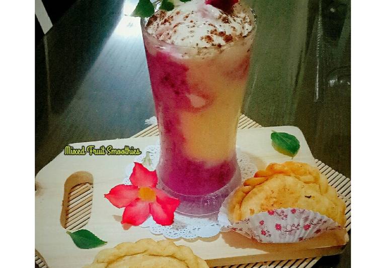 Bumbu Mixed Fruit Smoothie With Ice Cream #kamismanis | Cara Bikin Mixed Fruit Smoothie With Ice Cream #kamismanis Yang Enak dan Simpel