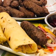 A picture of Whosayna’s Seekh Kebab Wraps.