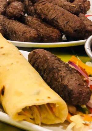 A picture of Whosayna’s Seekh Kebab Wraps.