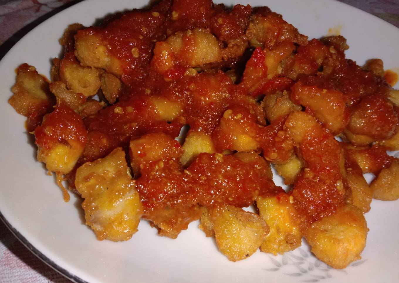 Ayam goreng tepung pedas manis