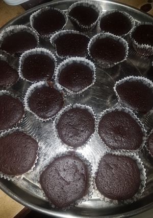 A picture of Chocolate cup cake whithout oven.
