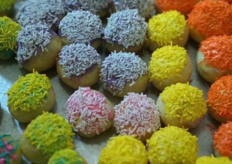 Resep Donat warna warni yang Lezat