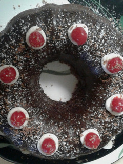A picture of Devil's Food Cherry Bundt Cake.