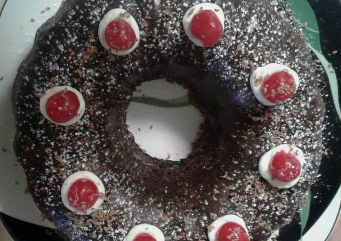 Steps to Prepare Quick Devil&#39;s Food Cherry Bundt Cake