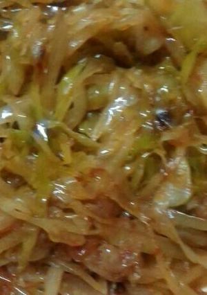 A picture of Cooked Cabbage.