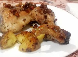 Foto di Pollo al Forno con Patate e Speck