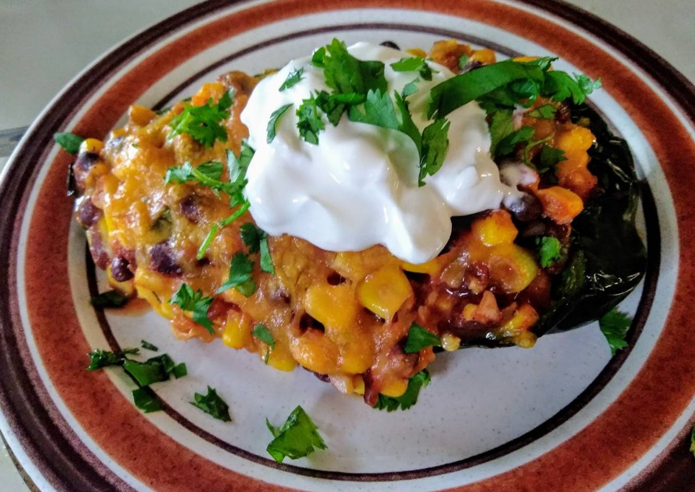 Stuffed Poblano Peppers