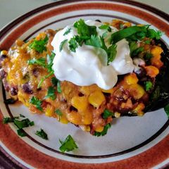 A picture of Stuffed Poblano Peppers.
