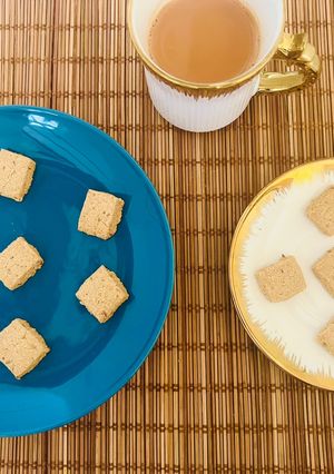 A picture of Gluten free Cumin & Ajwain Mini Bites- Savory Farali Butter Biscuits 🍪.