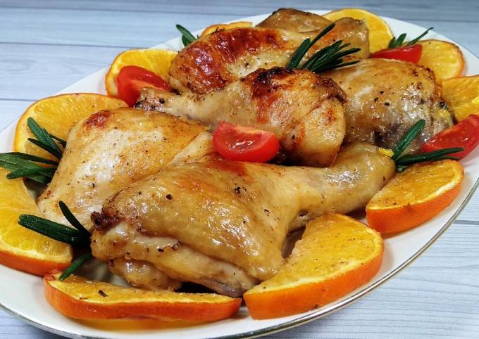 Рецепты запеченной курицы с апельсинами