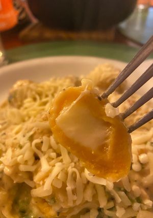 Una foto de Ñoquis de boniato rellenos SIN TACC