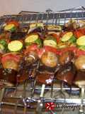 Grilled Vegetable Skewers with Sauce