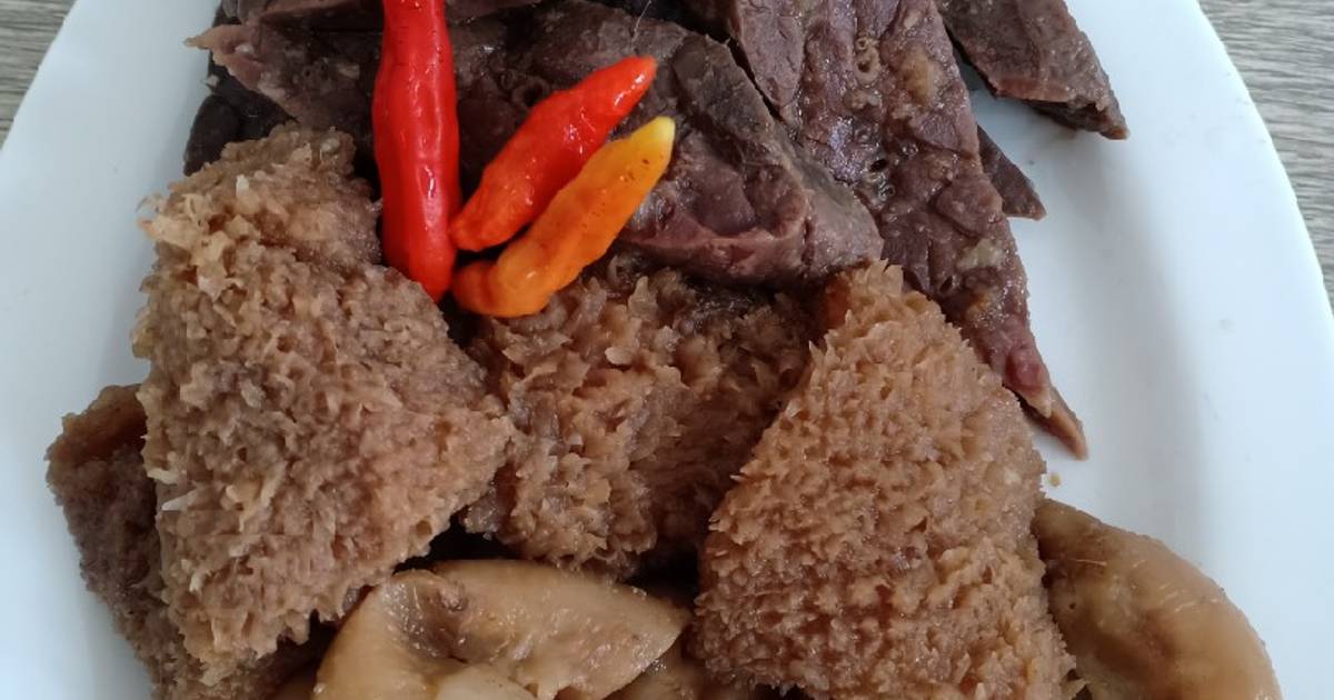 Resep Jeroan Sapi Bacem Babat Iso Paru Oleh Dhe Nik Cookpad