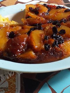 Una foto de Tarta de manzana invertida