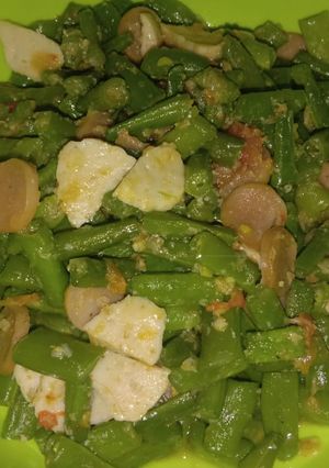 Foto resep Tumis buncis, bakso dan sosis