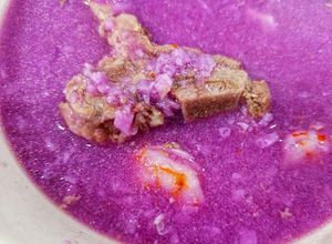 Hình của món Canh khoai tím nấu xương heo, tôm nõn.