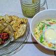 Telur Kukus & Tempe bakar Teflon