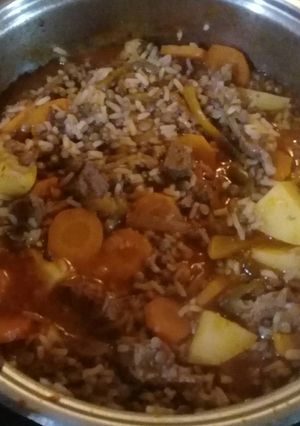 Una foto de Lenteja Con Arroz
