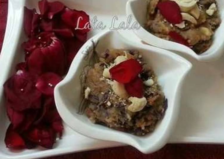 Recipe of Ultimate Gulab Pak (Gulab ki pattiyon ki mithai) with Dry Fruits