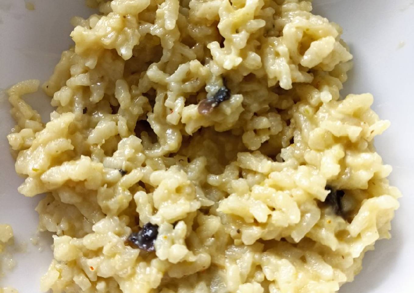 Risotto courgettes champignons