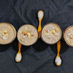 A picture of Coconut Fruits custard (no milk no sugar)(vegan).