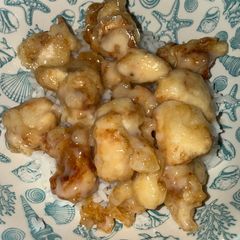 A picture of Coconut Chicken with Rice.