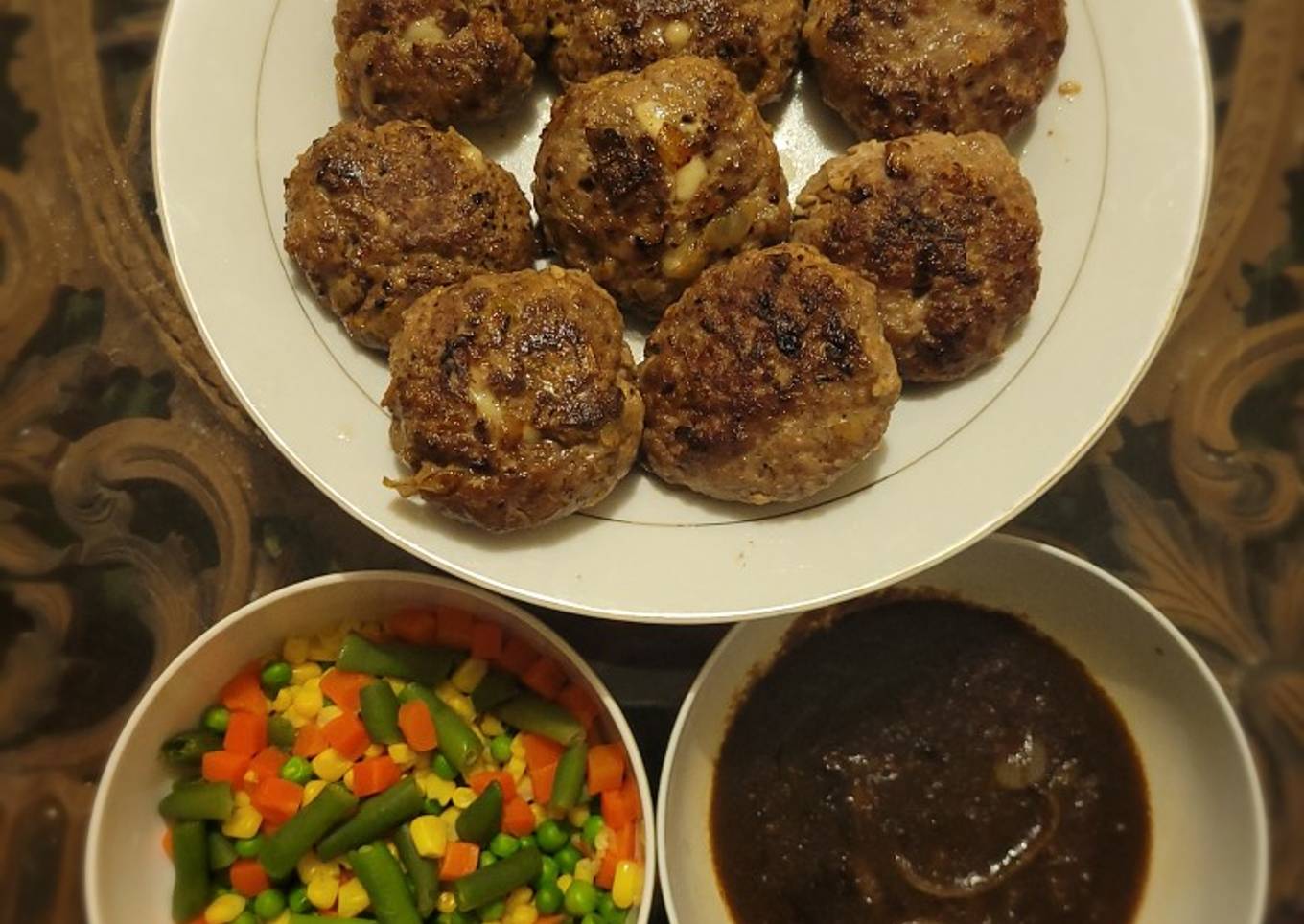 Hamburg steak saus lada hitam