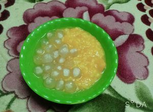 Hình của món Chè bí đỏ đậu xanh- trân châu dừa.