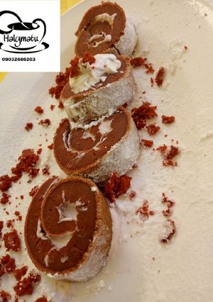 A picture of Redvelvet swiss roll.