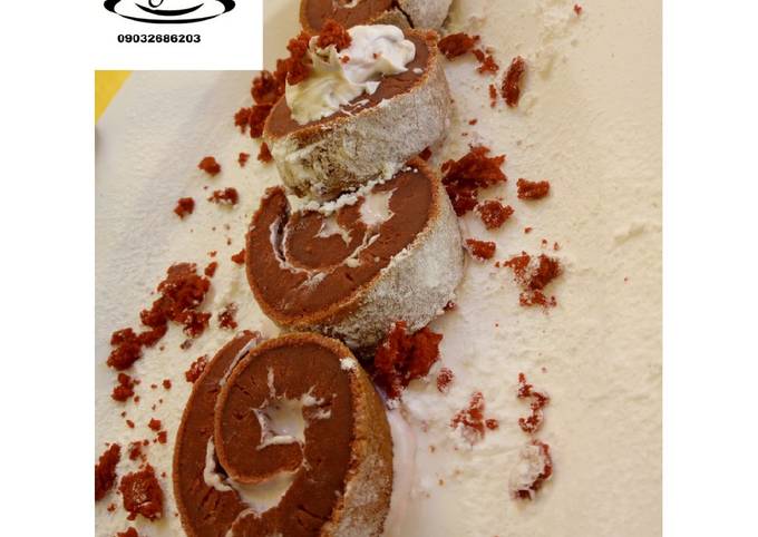 Recipe of Any-night-of-the-week Redvelvet swiss roll