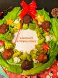 Christmas Salad Platter with meatballs