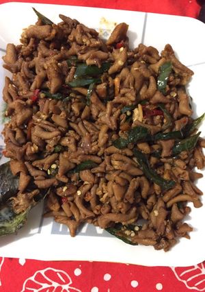 Foto resep Oseng usus ayam cabe hijau